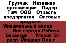 Грузчик › Название организации ­ Лидер Тим, ООО › Отрасль предприятия ­ Оптовые продажи › Минимальный оклад ­ 15 000 - Все города Работа » Вакансии   . Марий Эл респ.,Йошкар-Ола г.